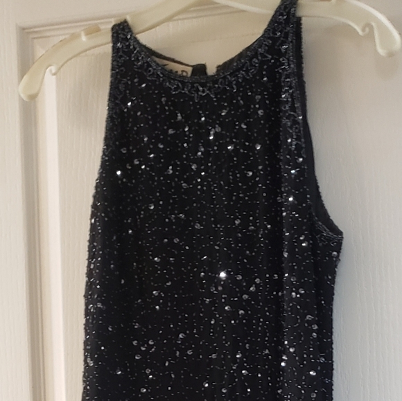 Vintage JMD New York Beaded/Sequin Full Length Dress - Size M - Picture 2 of 5